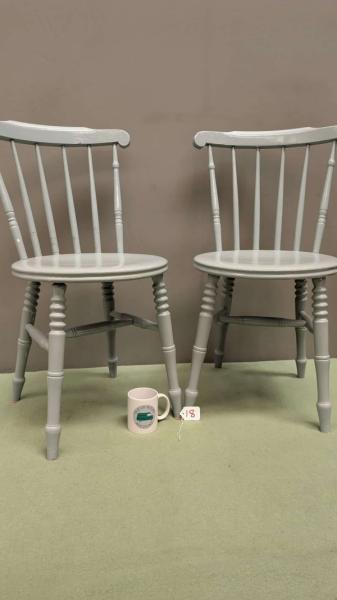 Pair of Vintage Farmhouse Style Chairs 