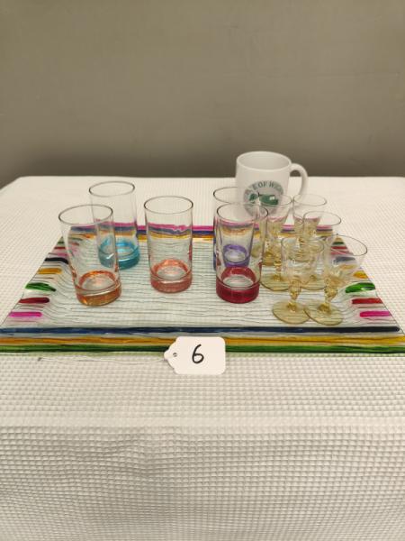 Tray and Glasses