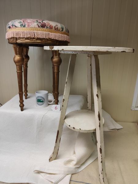 Vintage Stool and Side Table