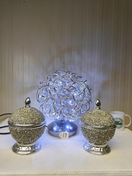 LED Lamp and Sparkly Jars