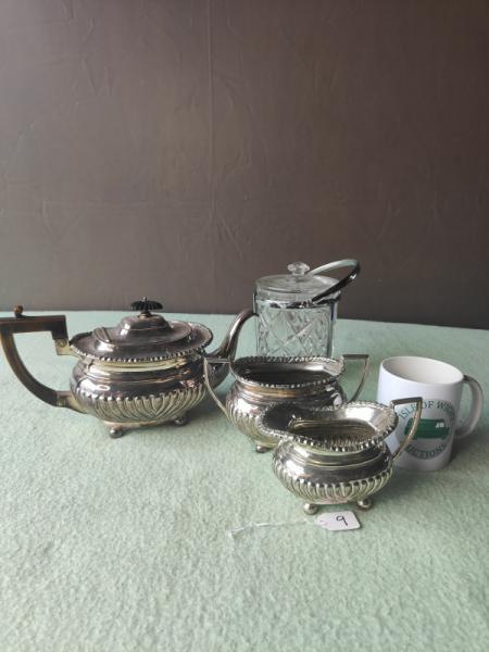 SIlver Plate Tea Set etc.