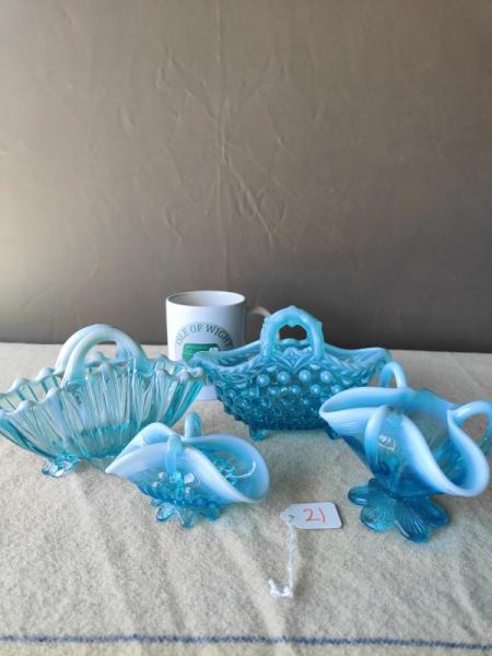 Blue Opalescent Glass