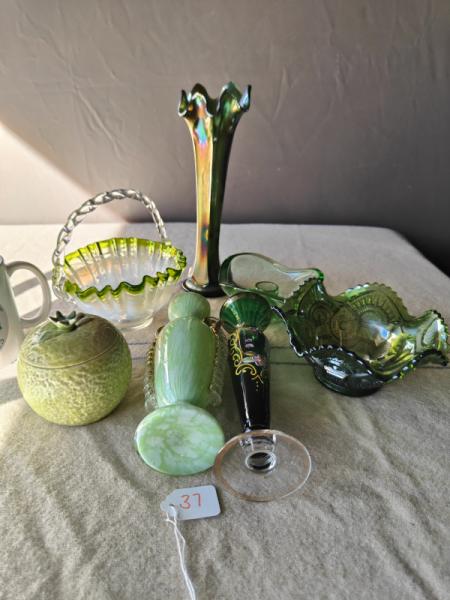 Green Glass Pieces
